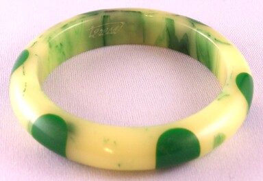 Teresa21 inkspot/green dot bangle